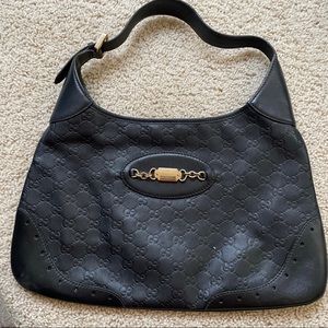 Gucci Signature Leather Punch Hobo